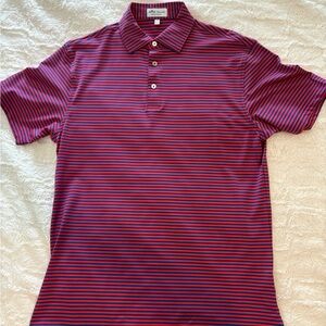 Men’s small Peter Millar Striped Golf Polo Shirt